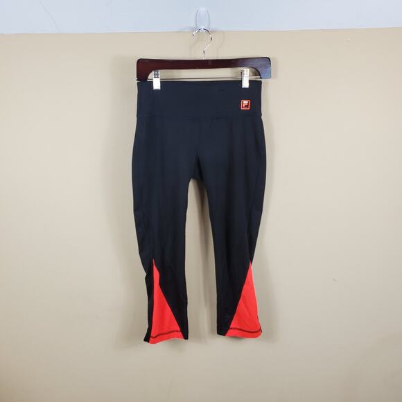 Fila Black/Orange Capri Legging Size S - Picture 1 of 7
